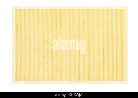 Bamboo Table Placemat on White Background Stock Photo