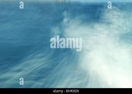 Abstract Motion Blur of Wake or Wave on Ocean Stock Photo