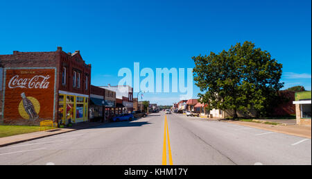 The beautiful city center of Stroud - a small town in Oklahoma - STROUD / OKLAHOMA - OCTOBER 16, 2017 Stock Photo