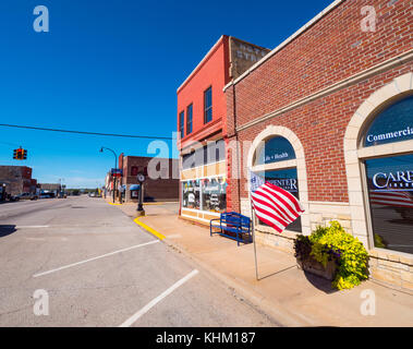 The beautiful city center of Stroud - a small town in Oklahoma - STROUD / OKLAHOMA - OCTOBER 16, 2017 Stock Photo