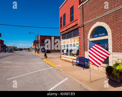 The beautiful city center of Stroud - a small town in Oklahoma - STROUD / OKLAHOMA - OCTOBER 16, 2017 Stock Photo