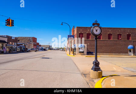 The beautiful city center of Stroud - a small town in Oklahoma - STROUD / OKLAHOMA - OCTOBER 16, 2017 Stock Photo