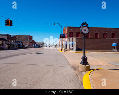 The beautiful city center of Stroud - a small town in Oklahoma - STROUD / OKLAHOMA - OCTOBER 16, 2017 Stock Photo