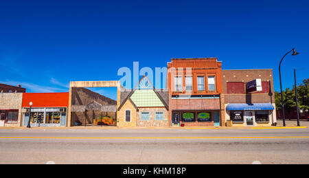 The beautiful city center of Stroud - a small town in Oklahoma - STROUD / OKLAHOMA - OCTOBER 16, 2017 Stock Photo