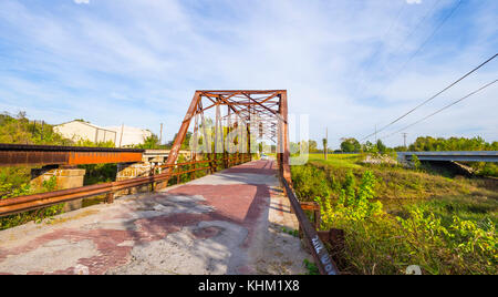 Original Route 66 Bridge from 1921 in Oklahoma - JENKS / OKLAHOMA - OCTOBER 24, 2017 Stock Photo