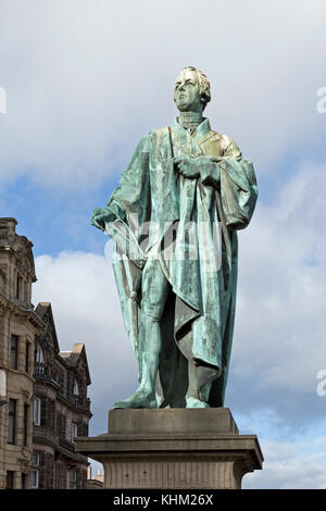 statue of William Pitt (the younger), Edinburgh, Scotland, Great Britain Stock Photo