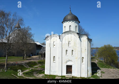 Staraya Ladoga. Russia. Ancient St. George's Cathedral Stock Photo