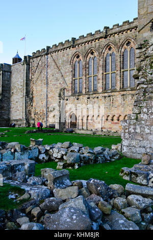 Bolton Abbey,Monastery,N Yorkshire Dales,Estate,Grounds,12th Century,Ruins,,Grave Yard,River Wharfe,Uk,Great Britain Stock Photo