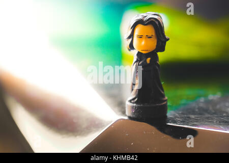 Statuette action figure of the professor Severus Snape from the Harry Potter saga  - Bologna, Italy 30 Sep 2017 Stock Photo