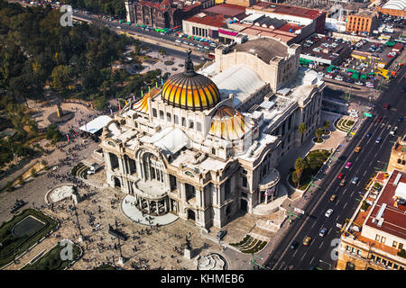 Metropolitan Cathedral and President's Palace in Zocalo, Center of Mexico City Stock Photo