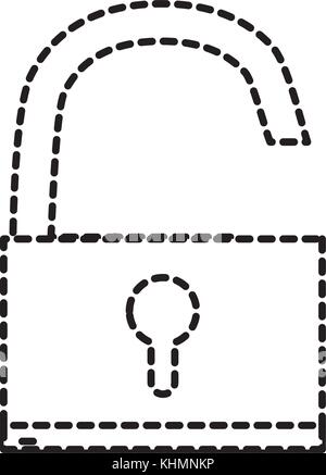 dotted shape padlock object symbol to security protection vector ...