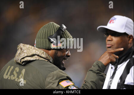 Nov 16th, 2017: Steelers Head Coach Mike Tomlin during the Tennessee ...