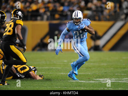 Nov 16th, 2017: Titans Derrick Henry #22 during the Tennessee Titans vs  Pittsburgh Steelers game at Heinz Field in Pittsburgh, PA. Jason  Pohuski/CSM Stock Photo - Alamy