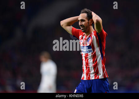 Madrid, Spain. 18th Nov, 2017. Juanfran during the match between Atletico de Madrid vs. Real Madrid, week 12 of La Liga at Wanda Metropolitano stadium, Madrid, SPAIN - 18th November of 2017. Credit: Gtres Información más Comuniación on line, S.L./Alamy Live News Stock Photo