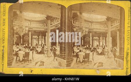 Dining room Palmer House, Chicago, Illinois, 1900. From the New York Public Library. Stock Photo