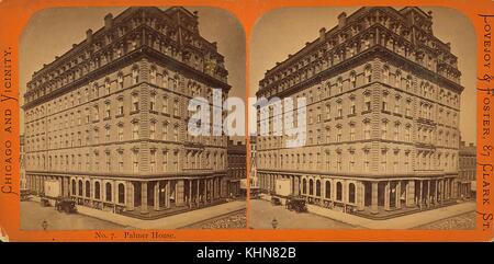 Palmer House, Chicago, Illinois, 1900. From the New York Public Library. Stock Photo