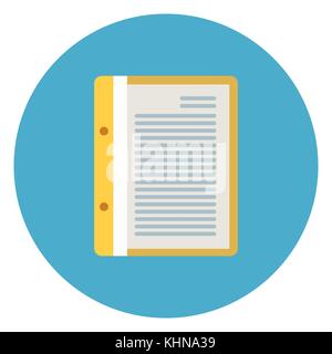Box With Office Stuff Icon On Blue Round Background Stock Vector
