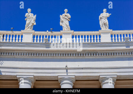 Architectural detail in Saint Peter Square in Vatican, Rome,Italy Stock Photo