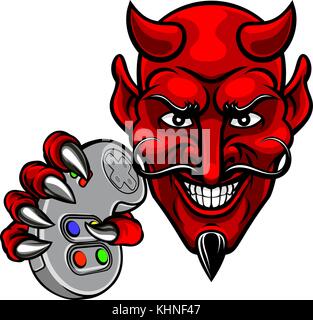 Devil Esports Sports Gamer Mascot Stock Vector