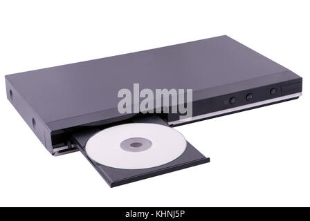 Isolated image of a generic DVD player with the disk ejected. Stock Photo