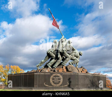 Iwo Jima Memorial, Washington DC. The United States Marine Corps War Memorial, near Rosslyn, Arlington County, Virginia, USA Stock Photo