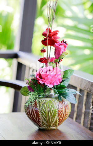 beautiful bouquet flower in vase Stock Photo