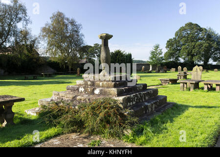 Sundial at St. Wilfrid's Church, Ribchester Stock Photo