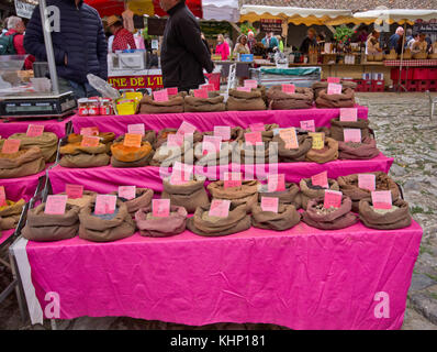 La Flotte market spice stall Stock Photo