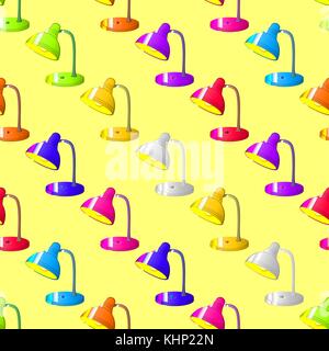 Table Lamp, Seamless Background Stock Vector