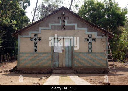 Small village church on the island Ometepe on the lake Nicaragua Stock Photo