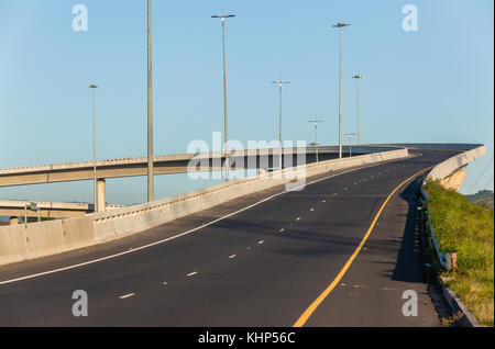 Road highway overhead flyover ramp entry exit structures Stock Photo