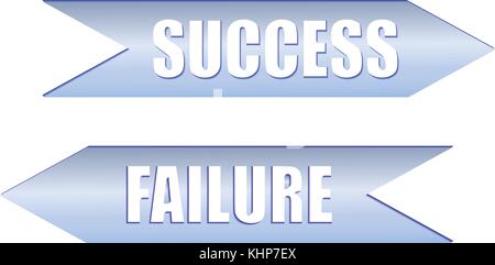 A pair of arrows indicating success and failure Stock Vector Image ...