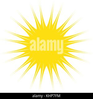 A Red Starburst that can be used for a logo or document highlight Stock Vector