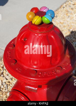 Creative attempt on a fire hydrant in New Jersey Stock Photo