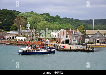 Passengers on on the ferry at Brownsea Island Poole, Dorset, England, UK Stock Photo