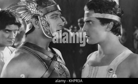 BEN-HUR: A TALE OF THE CHRIST 1925 MGM film with Ramon Novarro at right and Francis X. Bushman Stock Photo