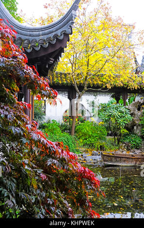 Lan Su Chinese Garden (Garden of Awakening Orchids) in Suzhou-style, Portland, Oregon. Stock Photo
