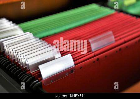 An concept Image of a colorful Register binder with copy space Stock Photo
