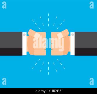 Friendly greeting with fists Stock Vector