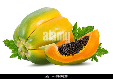 papaya isolated on a white background Stock Photo