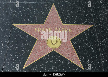 HOLLYWOOD, CA - DECEMBER 06: Frank Capra star on the Hollywood Walk of Fame in Hollywood, California on Dec. 6, 2016. Stock Photo