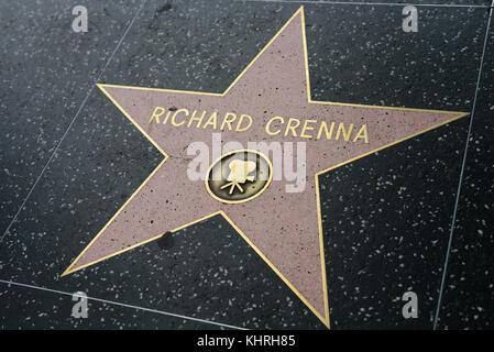 HOLLYWOOD, CA - DECEMBER 06: Richard Crenna star on the Hollywood Walk of Fame in Hollywood, California on Dec. 6, 2016. Stock Photo