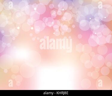A soft abstract bokeh of feminine colored lights background illustration. Vector EPS 10 available. Stock Vector