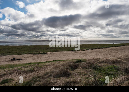 A view of the Ribble Estuary at Lytham, Lancashire, UK Stock Photo