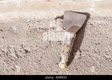 old scraper on the floor Stock Photo
