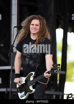 PEMBROKE PINES, FLORIDA - NOVEMBER 04: Dokken of the band Dokken at the Rockfest 80's concert day 1 on November 4, 2017 at CB Smith Park in Penbroke Pines, Florida.  People:  Dokken Stock Photo