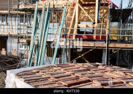 Maidstone, Kent, UK. Sunday 19th November 2017. In the South East of the UK new homes are under construction to meet both political and human demand Stock Photo