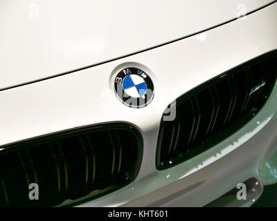 LAS-VEGAS NOVEMBER 2017: Detail of BMW car front.  BMW AG is a Germany-based company which currently produces automobiles and motorcycles. Stock Photo