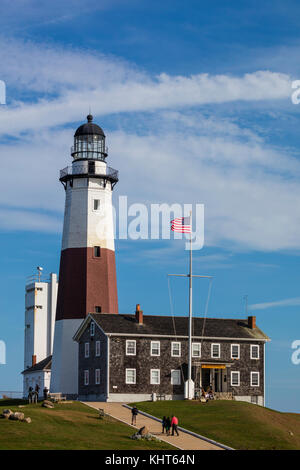 Montauk Point Lighthouse, Long Island, New York Stock Photo