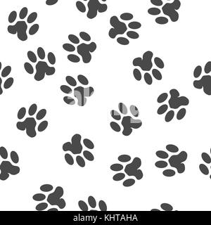 Seamless Cat Animal Paw Pattern Stock Vector